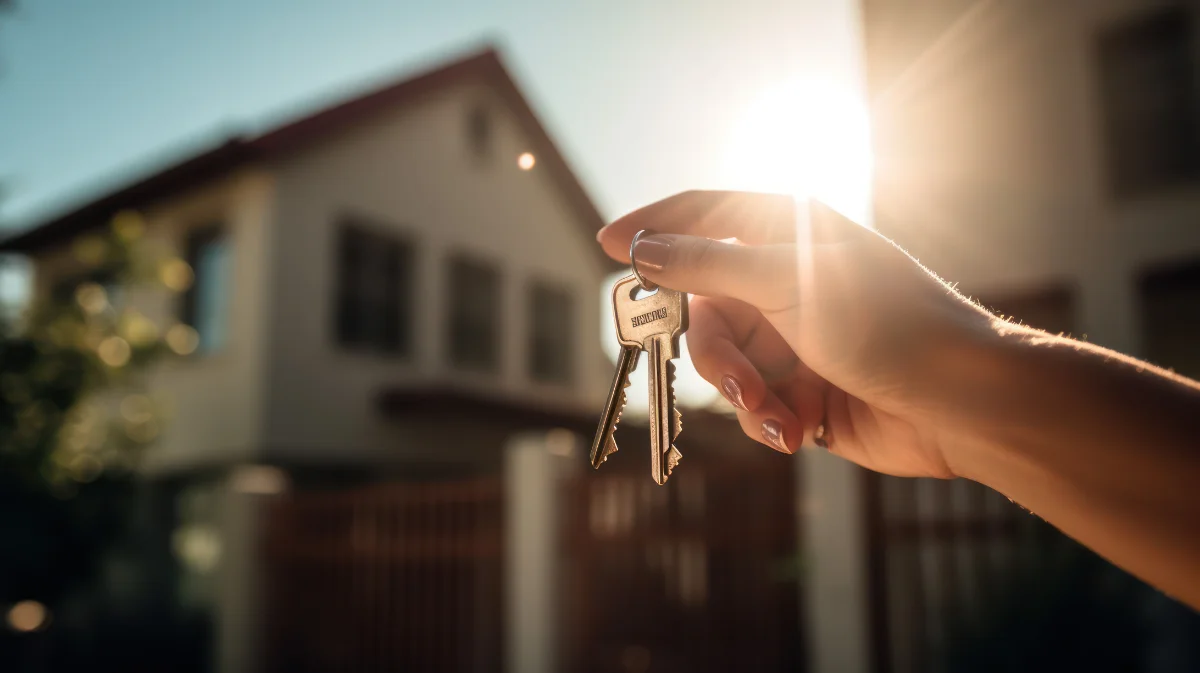Handing over house keys / realtor meeting